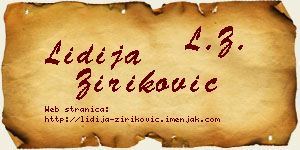 Lidija Ziriković vizit kartica
